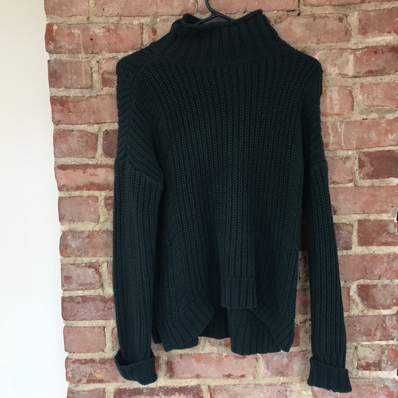 Express Green Turtleneck Sweater 